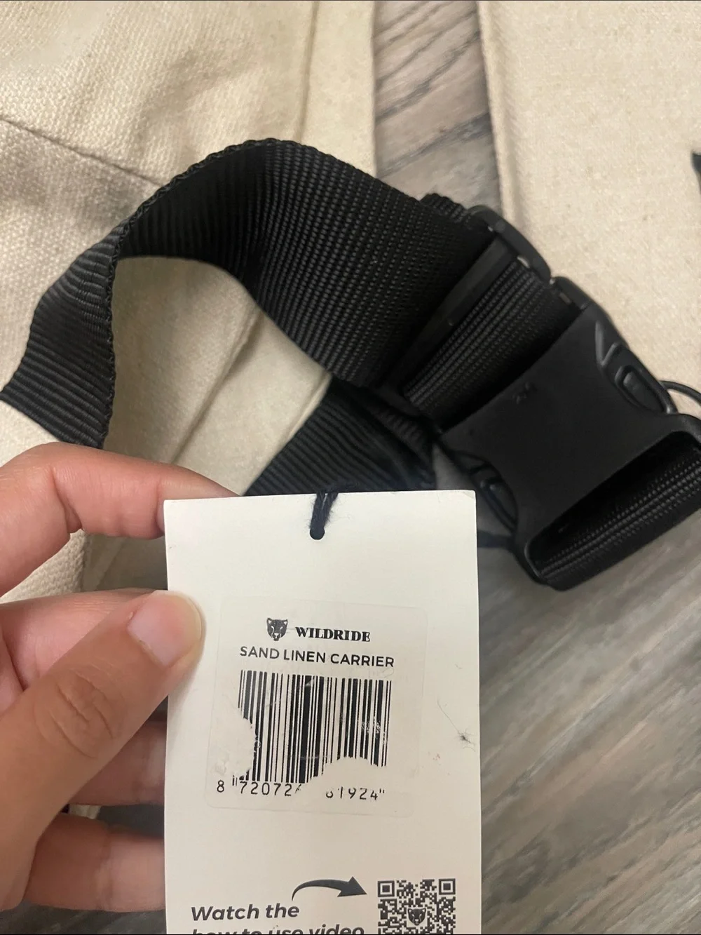 NWT Wildride Sand Linen Toddler Carrier